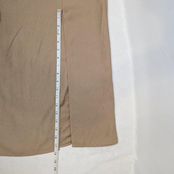 NWT Rails | Ellasandra Linen-Blend Tan Cocktail Dress Midi Length | Size Small - Picture 16 of 16